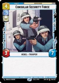 star wars unlimited spark of rebellion consular security force foil