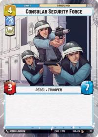 star wars unlimited spark of rebellion consular security force hyperspace foil