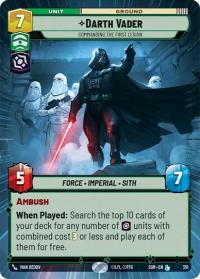 star wars unlimited spark of rebellion darth vader commanding the first legion hyperspace foil