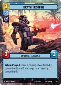 star wars unlimited spark of rebellion death trooper hyperspace foil