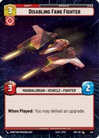 star wars unlimited spark of rebellion disabling fang fighter hyperspace foil