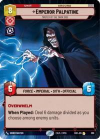 star wars unlimited spark of rebellion emperor palpatine master of the dark side hyperspace foil