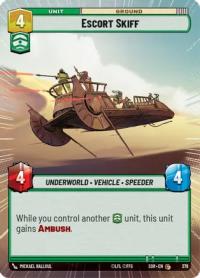 star wars unlimited spark of rebellion escort skiff hyperspace foil