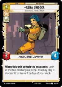 star wars unlimited spark of rebellion ezra bridger resourceful troublemaker