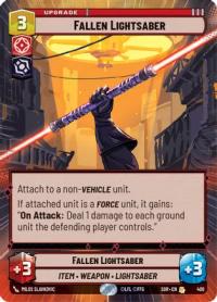 star wars unlimited spark of rebellion fallen lightsaber hyperspace foil