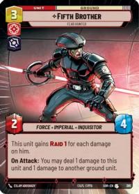 star wars unlimited spark of rebellion fifth brother fear hunter hyperspace foil