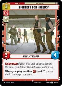 star wars unlimited spark of rebellion fighters for freedom foil