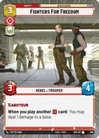 star wars unlimited spark of rebellion fighters for freedom hyperspace foil