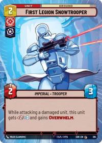 star wars unlimited spark of rebellion first legion snowtrooper hyperspace foil
