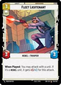 star wars unlimited spark of rebellion fleet lieutenant foil