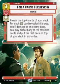 star wars unlimited spark of rebellion for a cause i believe in hyperspace