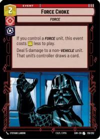 star wars unlimited spark of rebellion force choke