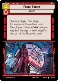 star wars unlimited spark of rebellion force throw foil