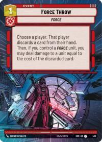 star wars unlimited spark of rebellion force throw hyperspace