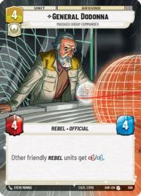 star wars unlimited spark of rebellion general dodonna massassi group commander hyperspace foil