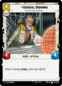 star wars unlimited spark of rebellion general dodonna massassi group commander