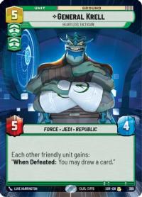 star wars unlimited spark of rebellion general krell heartless tactician hyperspace foil