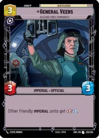 star wars unlimited spark of rebellion general veers blizzard force commander foil