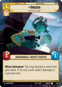 star wars unlimited spark of rebellion greedo slow on the draw hyperspace foil