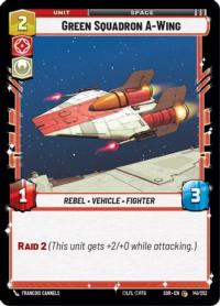 star wars unlimited spark of rebellion green squadron a wing foil