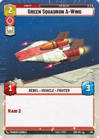 star wars unlimited spark of rebellion green squadron a wing hyperspace