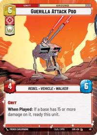 star wars unlimited spark of rebellion guerilla attack pod hyperspace foil