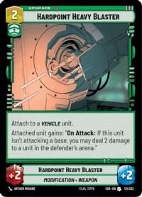 star wars unlimited spark of rebellion hardpoint heavy blaster foil