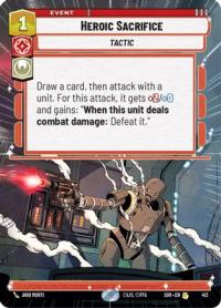 star wars unlimited spark of rebellion heroic sacrifice hyperspace foil