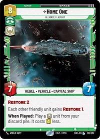 star wars unlimited spark of rebellion home one alliance flagship foil