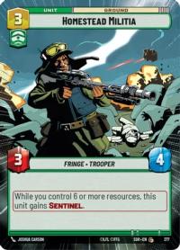 star wars unlimited spark of rebellion homestead militia hyperspace
