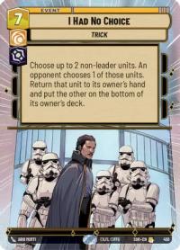 star wars unlimited spark of rebellion i had no choice hyperspace