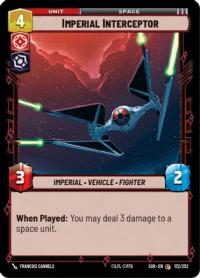 star wars unlimited spark of rebellion imperial interceptor foil