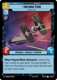 star wars unlimited spark of rebellion inferno four unforgetting foil