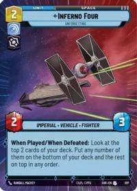 star wars unlimited spark of rebellion inferno four unforgetting hyperspace foil