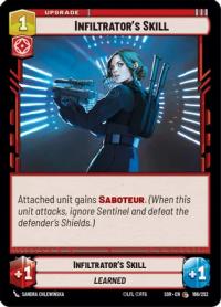 star wars unlimited spark of rebellion infiltrator s skill foil