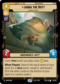 star wars unlimited spark of rebellion jabba the hutt cunning daimyo foil