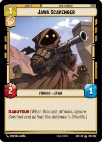star wars unlimited spark of rebellion jawa scavenger foil