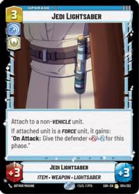 star wars unlimited spark of rebellion jedi lightsaber foil