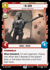 star wars unlimited spark of rebellion k 2so cassian s counterpart