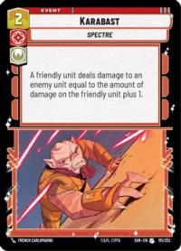 star wars unlimited spark of rebellion karabast foil