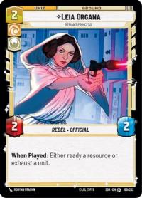 star wars unlimited spark of rebellion leia organa defiant princess foil
