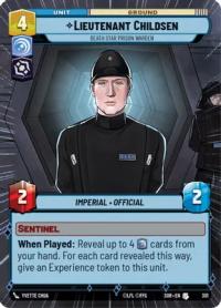 star wars unlimited spark of rebellion lieutenant childsen death star prison warden hyperspace