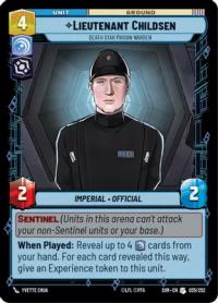 star wars unlimited spark of rebellion lieutenant childsen death star prison warden