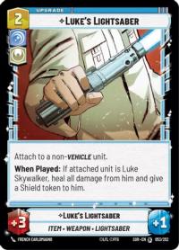 star wars unlimited spark of rebellion luke s lightsaber foil