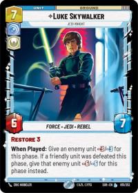 star wars unlimited spark of rebellion luke skywalker jedi knight foil