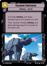 star wars unlimited spark of rebellion maximum firepower foil