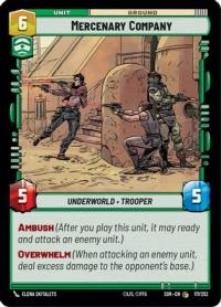 star wars unlimited spark of rebellion mercenary company