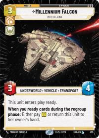 star wars unlimited spark of rebellion millennium falcon piece of junk hyperspace foil