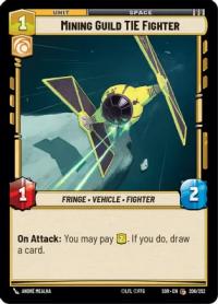 star wars unlimited spark of rebellion mining guild tie fighter