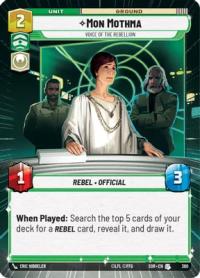 star wars unlimited spark of rebellion mon mothma voice of the rebellion hyperspace